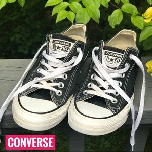 Converse classic black Chuck Taylor low top sneakers retro casual neutral shoes